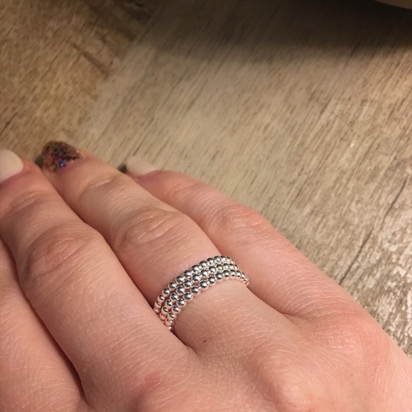 SS Small Ball Stack Rings - Picture 2 of 5